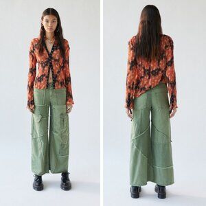 BDG by Urban Outfitters Green Ansley Patchwork Cargo Pants Size 24 41935